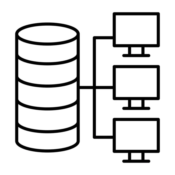 Datenbanknetzwerk Ikone Trendigen Design — Stockvektor