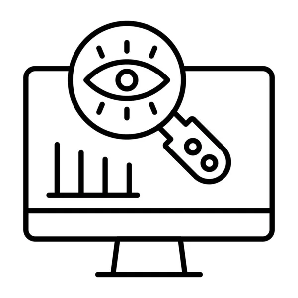 Vektor Design Der Datenanalyse Editierbares Symbol — Stockvektor