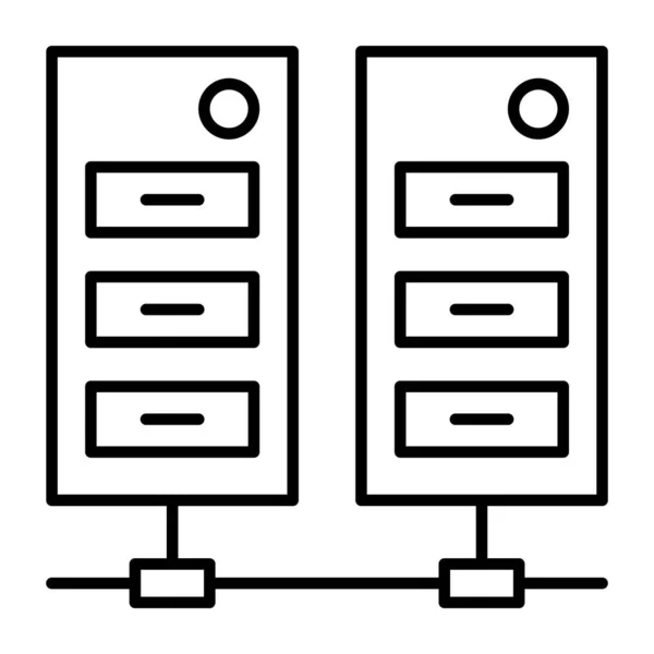 数据服务器网络的现代设计图标 — 图库矢量图片