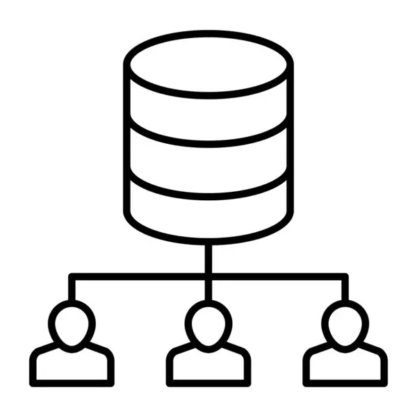 Ícone Design Moderno Rede Banco Dados — Vetor de Stock