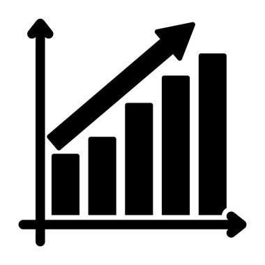 Bir kabartma tasarımı, büyüme grafiğinin simgesi