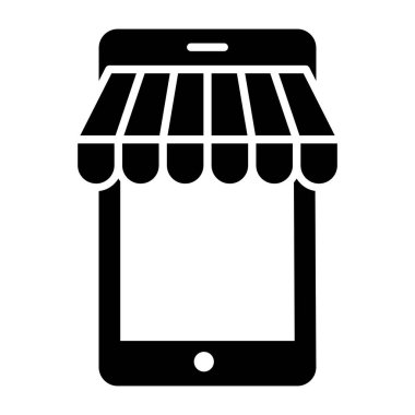 Bir kabartma tasarımı, mobil mağaza simgesi