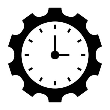 Bir glyph tasarımı, zaman yönetiminin simgesi