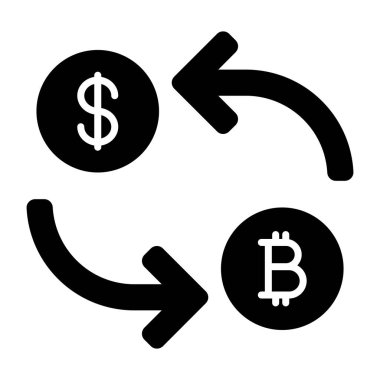 Bir kabartma tasarımı, para değişimi simgesi