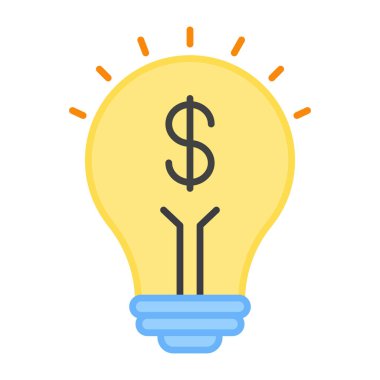 Düz tasarım, finansal fikrin simgesi.