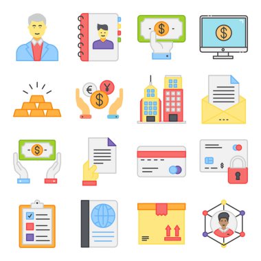 İş Bakımı Düz Simgesi Paketi