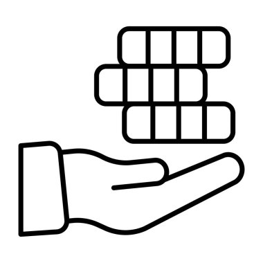 Bir doğrusal tasarım, yatırım simgesi