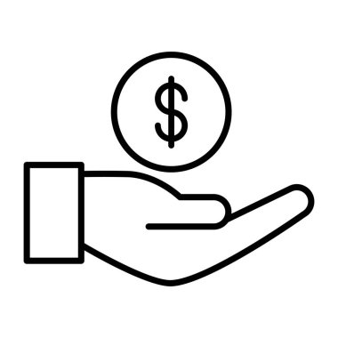 Doğrusal tasarım, para bağışı simgesi