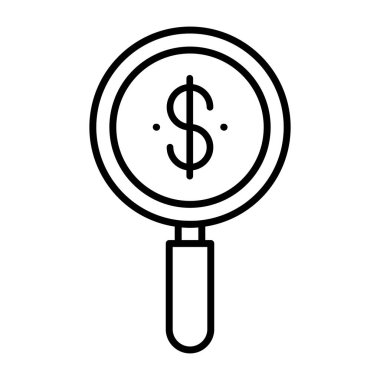 Bir doğrusal tasarım, arama dolarının simgesi