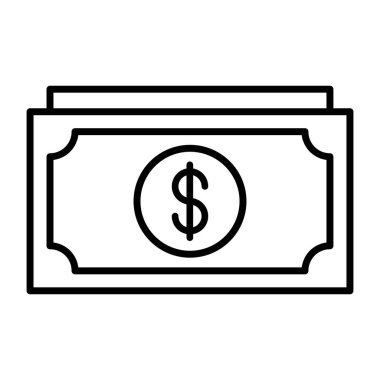 Bir doğrusal tasarım, paranın simgesi