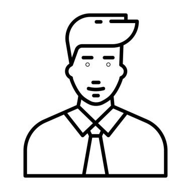 Bir doğrusal tasarım, iş adamının simgesi