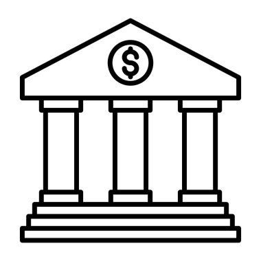 Bir doğrusal tasarım, banka simgesi