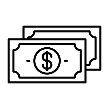 Bir doğrusal tasarım, banknotun simgesi