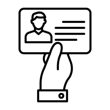 Bir doğrusal tasarım, I 'd card simgesi