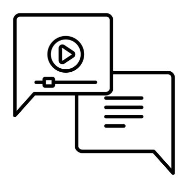 Bir doğrusal tasarım, görüntülü sohbet simgesi