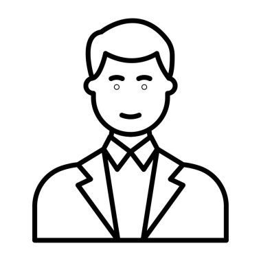 Bir doğrusal tasarım, iş adamı simgesi