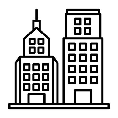 Bir doğrusal tasarım, ofis binasının simgesi