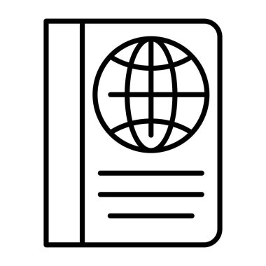 Bir doğrusal tasarım, pasaport simgesi