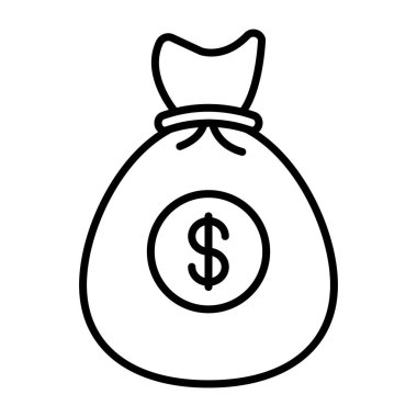 Doğrusal tasarım, para çantası simgesi