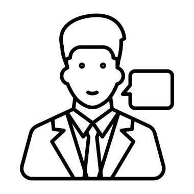 Bir doğrusal tasarım, iş sohbetinin simgesi