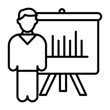 Bir doğrusal tasarım, iş sunumunun simgesi