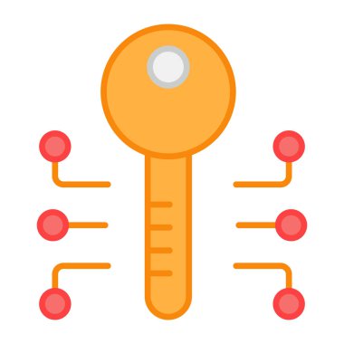 Nodes with key denoting concept of encrypted key