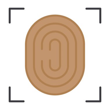 A modern design icon of fingerprint scanning 