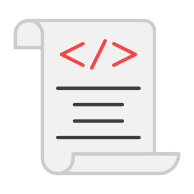 A modern design icon of coding file 