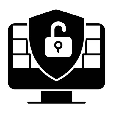 Kilit açma sisteminin mükemmel bir tasarım simgesi 