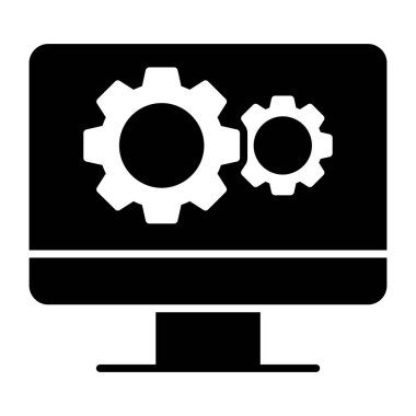 Gears inside monitor, solid design of system setting