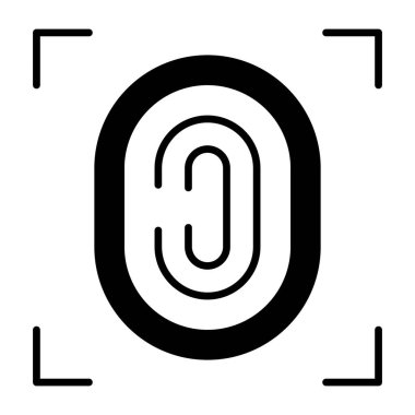 A modern design icon of fingerprint scanning 