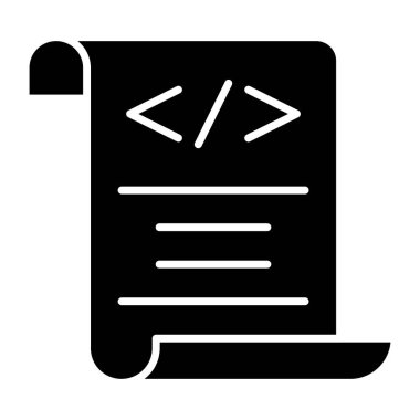 A modern design icon of coding file 