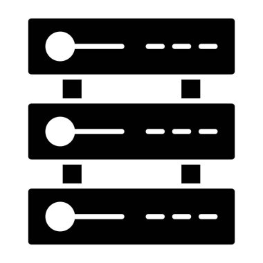 A modern design icon of data server