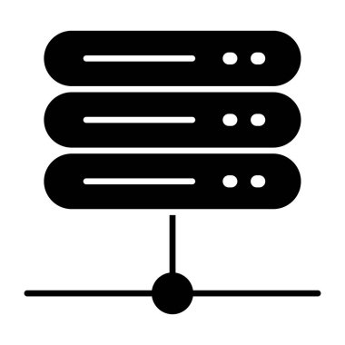 A modern design icon of network server