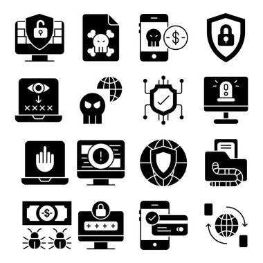 Pack of Encryption Solid Icons 