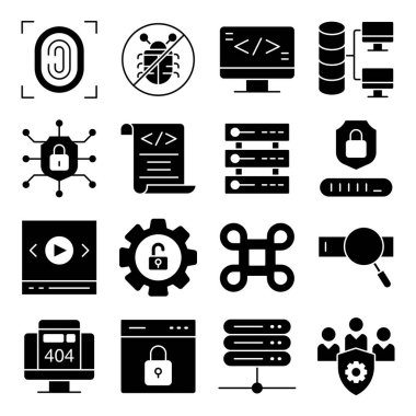 Pack of Smart Security Solid Icons 