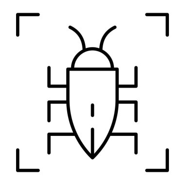 Virüs içerideki parçacık, hata tarama simgesi 