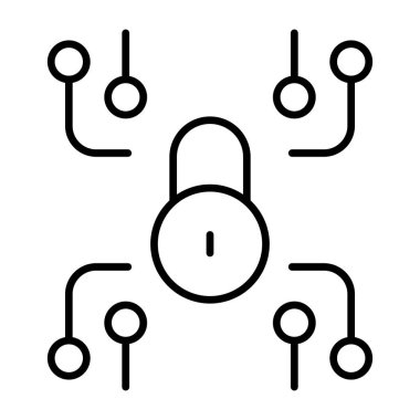 Siber güvenliğin modern tasarım simgesi.