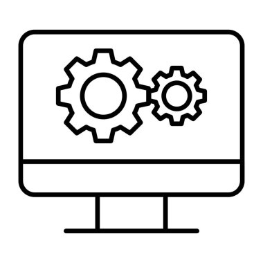 Gears inside monitor, linear design of system setting