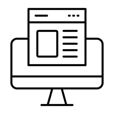 A unique design icon of web layout