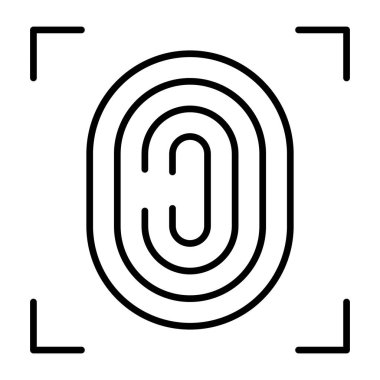 A modern design icon of fingerprint scanning 