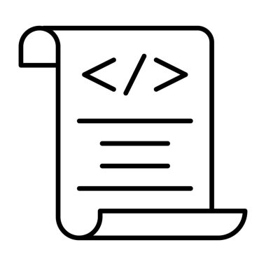 A modern design icon of coding file 