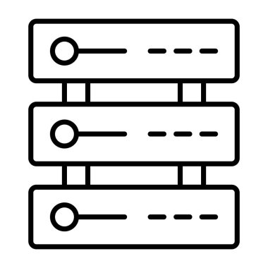 A modern design icon of data server