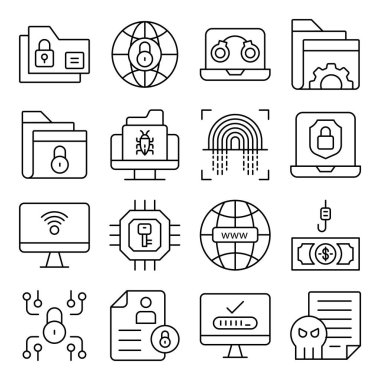 Pack of Protection Linear Icons 