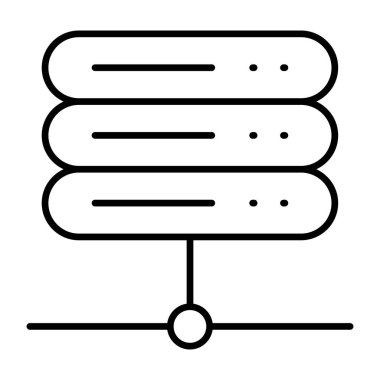 A modern design icon of network server