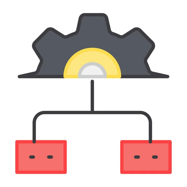 Eine Einzigartige Design Ikone Des Netzwerkmanagements — Stockvektor