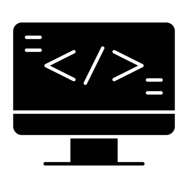 Ícone Design Moderno Codificação Computador — Vetor de Stock