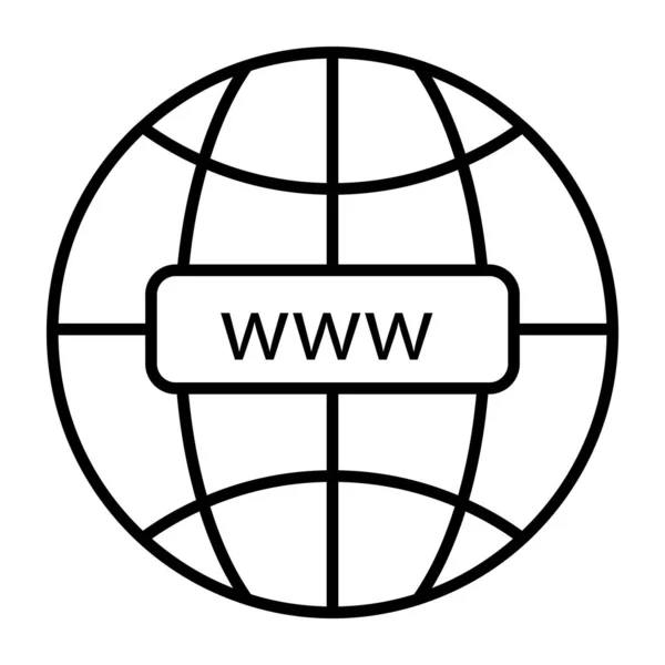 Icono Diseño Único Www Navegador Web Mundial — Archivo Imágenes Vectoriales