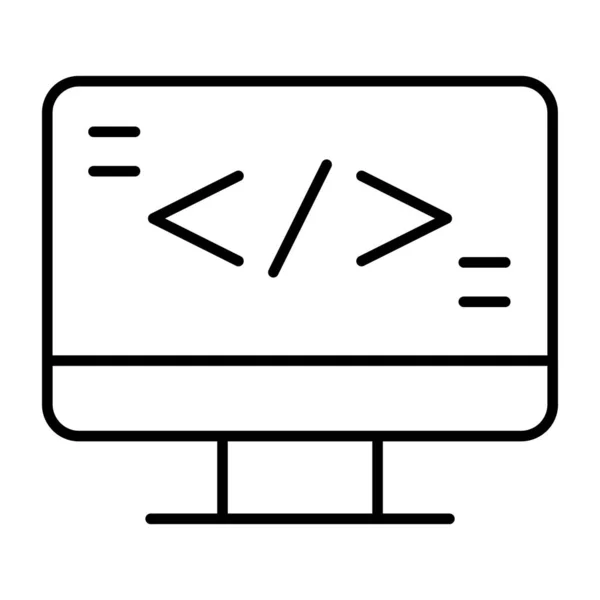Eine Moderne Design Ikone Der Computercodierung — Stockvektor