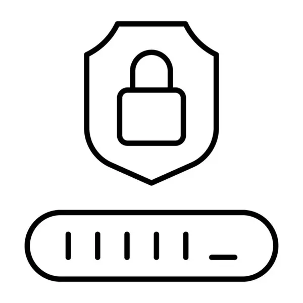 Design Icona Blocco Password Vettore Modificabile — Vettoriale Stock